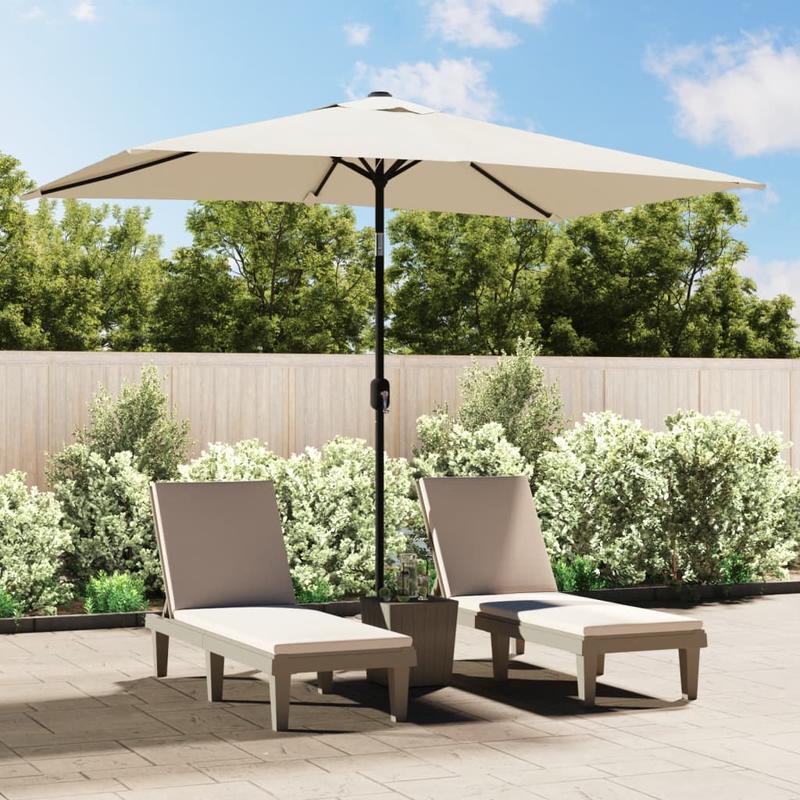 TEMU Garden Parasols, Patio Parasols, Beach Umbrellas, Parasol 200x300cm Sand White Rectangular