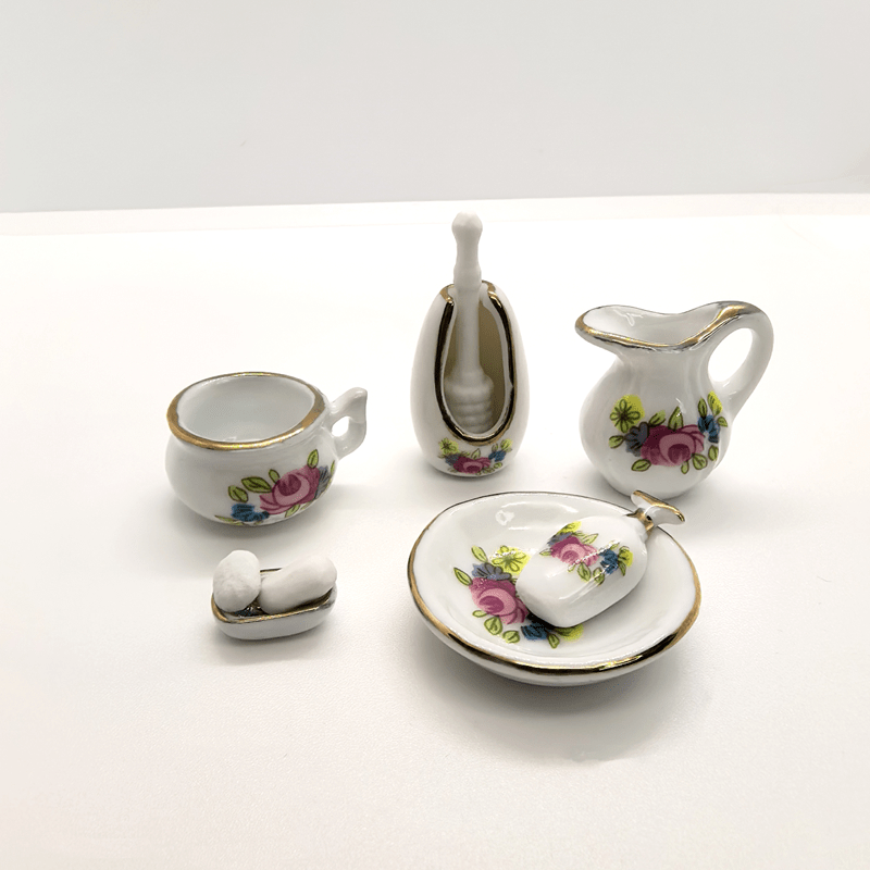 Miniature Porcellana 1:12 Set 15 Pezzi Miniature Porcellana Per Casa Delle Bambole 1:12, Tazze Da Caffè, Stoviglie Cucina, Colori Vari Tazze Caffè 1:12