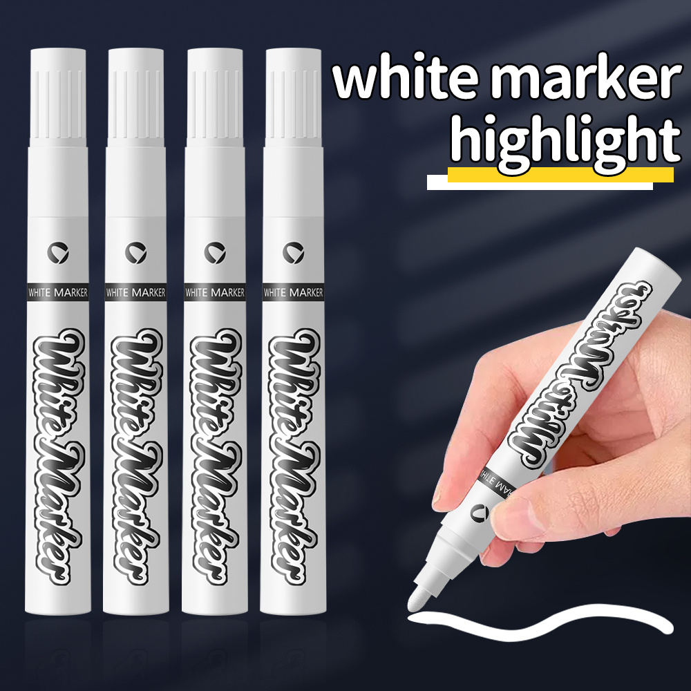 

Waterproof White Marker Pens Set - Permanent & Quick Dry Ink For Fabric, Wood, Leather, Tire Painting, Art & Graffiti, Suitable For Adults ( 14+), Pack Sizes