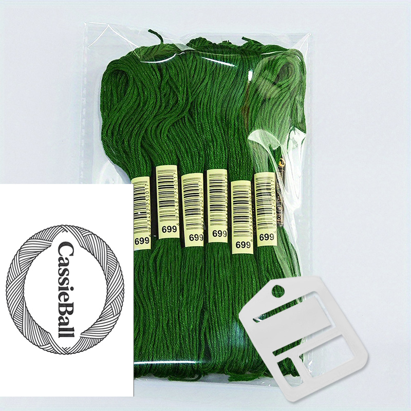 TEMU Ensemble de 13 pièces (12 fils + 1 organisateur de fils) - Fils pour broderie et point de croix, organisateur de fils, bobines, écheveaux de