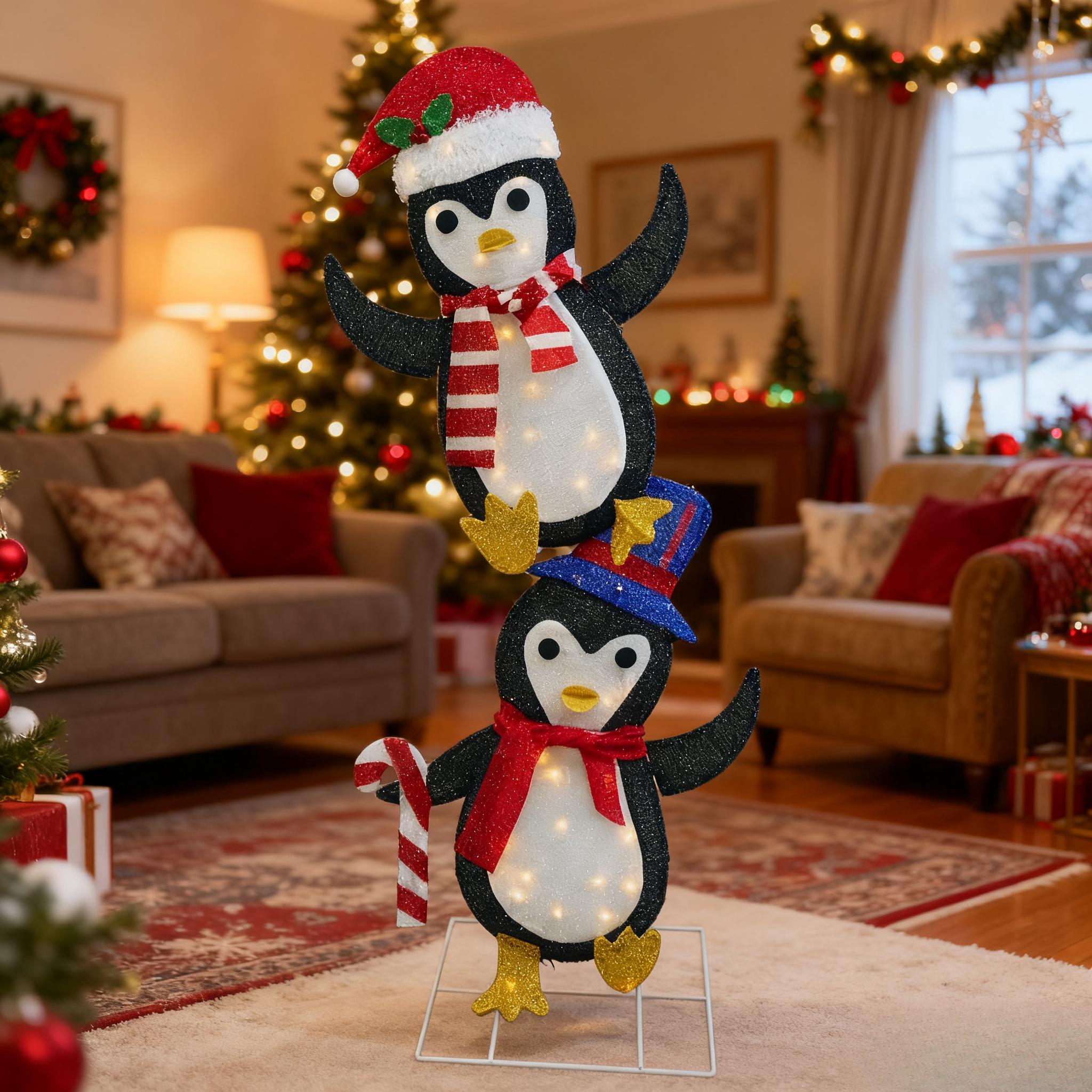 2pcs christmas penguin decorative lights warm light 8 - Temu Canada