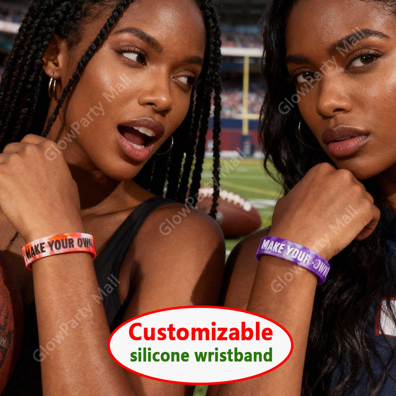 69pcs Customizable Mixed Color Wristbands, Gift for Couples & Friends