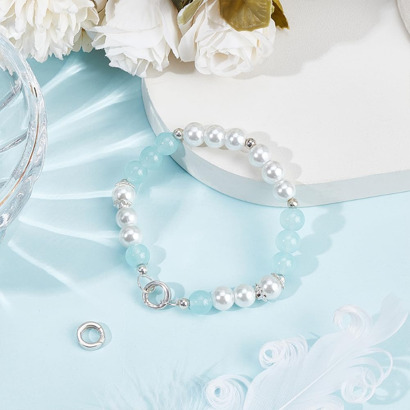 S925 Sterling Silver Necklace Ring Clip Spring Gate Rings