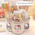 【已授权】 1pc Pen container Hello Kitty Cute and multi-functional desktop storage box, Ideal offi and home decoration. 0001TYBTX0484