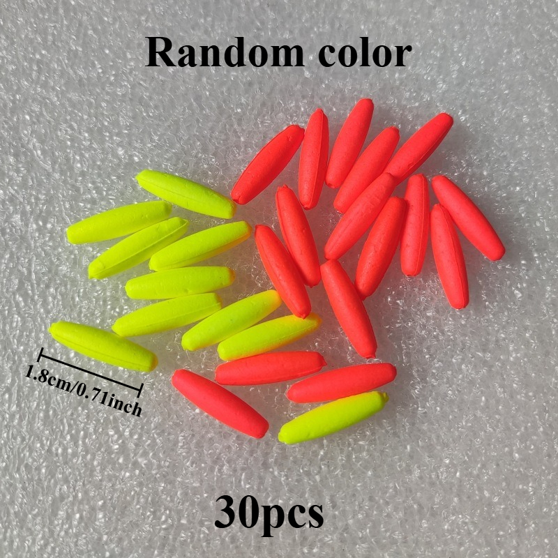 TEMU 30pcs Random Colors High-density Eva Material, , Lightweight And Durable, Suitable For Professional , Windproof Design, Fishing Additions