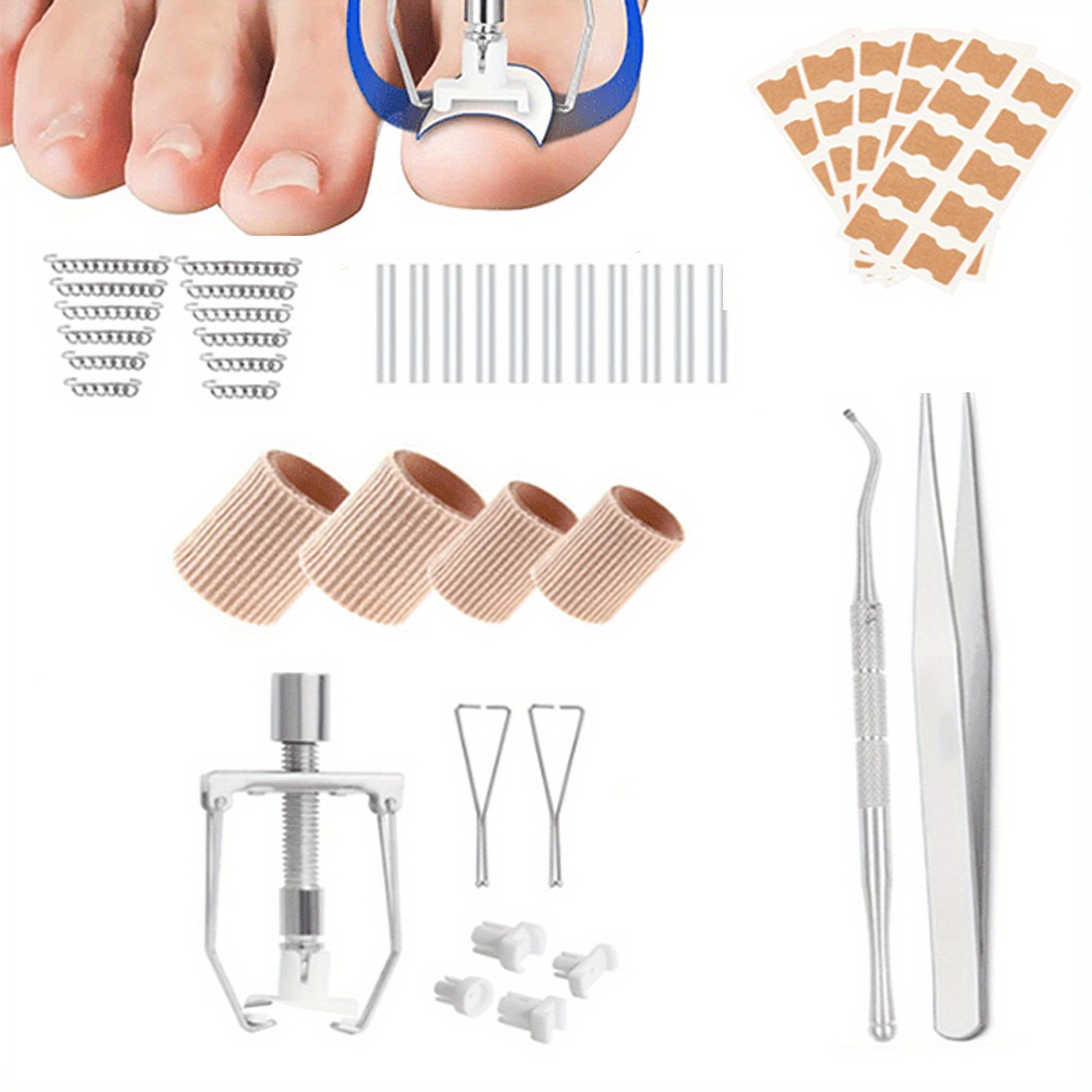 1 Set Of Nail Tools, Tweezers, Nail Clippers, Nail Stickers, Nail Buckles, Easy To Carry, Suitable For Men And Women, Foot Nail Care Products, Suitable For Home Use, Items