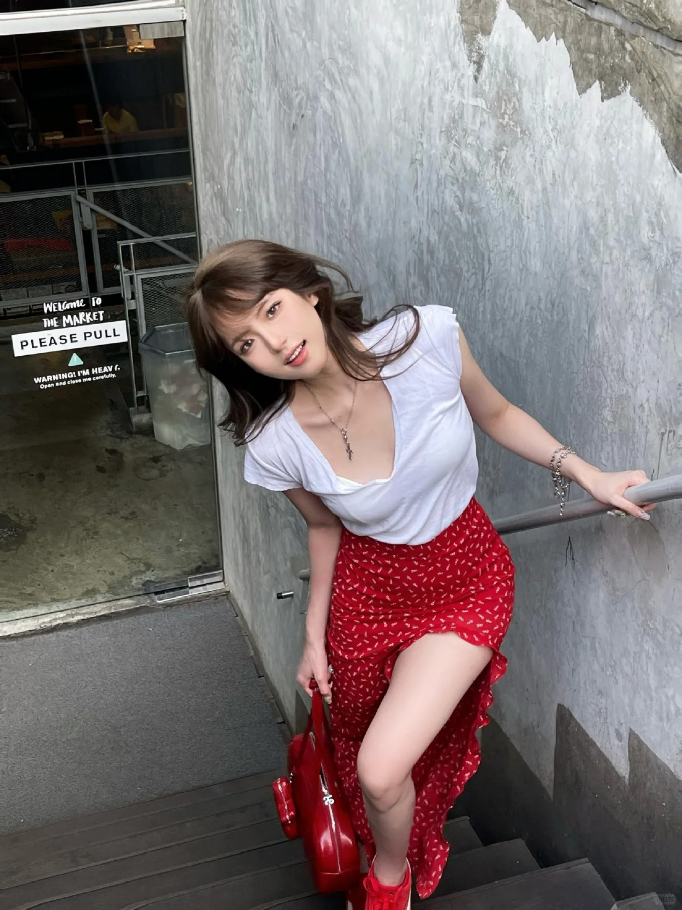 womens summer red floral asymmetrical mini skirt loose fit Temu