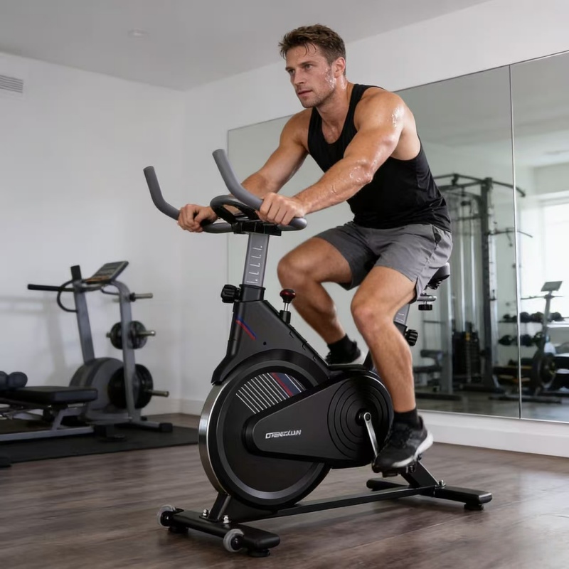A Must-Have for Home Gyms! High-End Exercise Bike with Padded Seat And Thickened Material, Perfect for Both Weight Loss And Fitness: This High-End Exercise Bike Is a Dedicated Equipment for Fitness And Weight Loss, Without Battery
