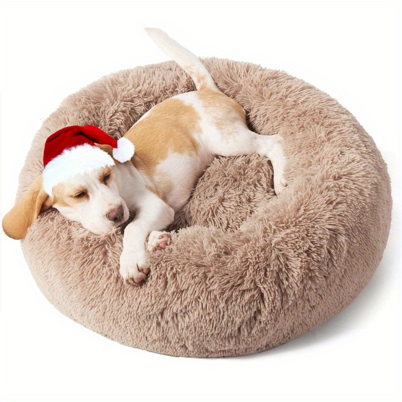 Kuscheliges Donut-Hundebett Für Kleine Haustiere – Rundes, Beruhigendes Schlafnest Bis 5 Kg