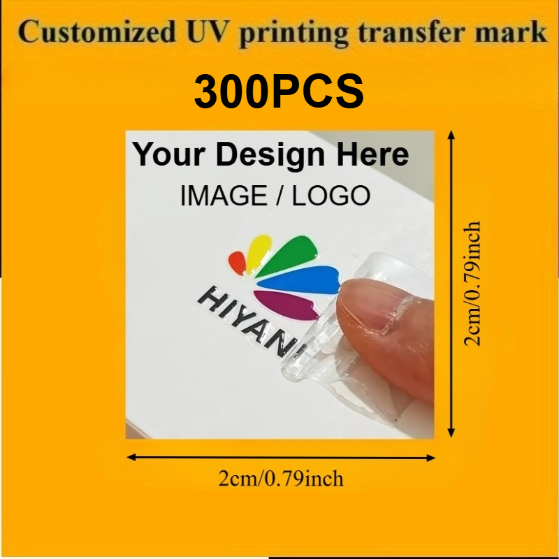 TEMU [custom] Uv Transfer Stickers, 0.79" X 0.79" 2cm X 2cm, Personalize - Ideal For Water Bottles, Glassware, And Diy Projects - Custom Small Orders