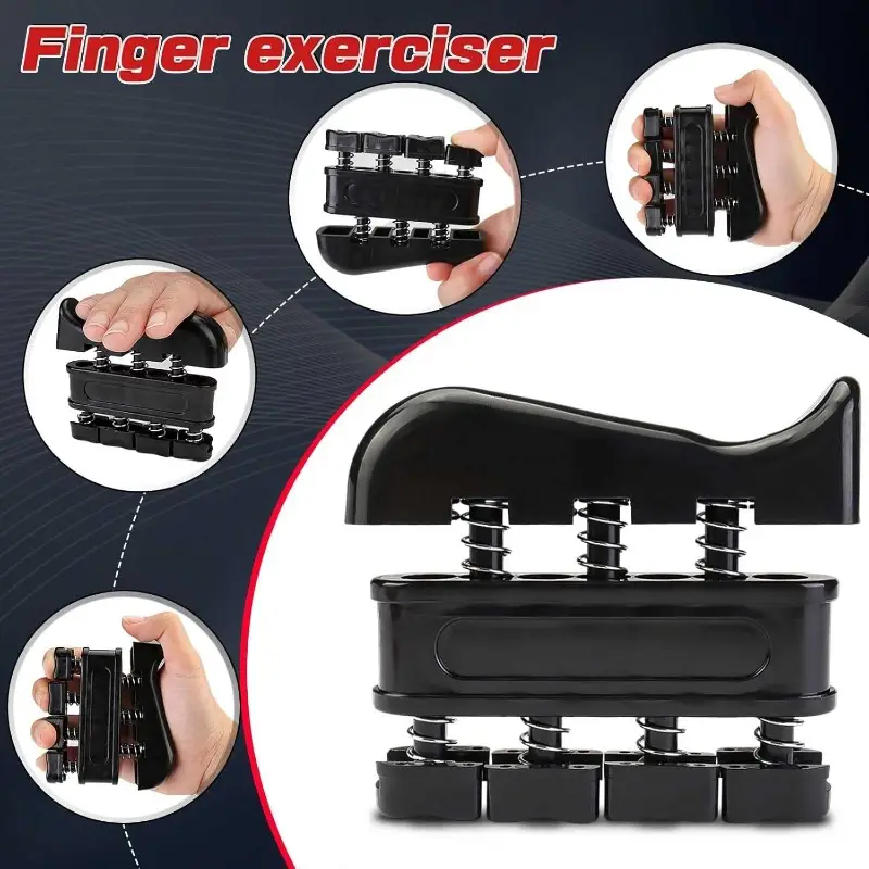 4pcs grip strength trainer kit - 11-220lbs adjustable forearm gripper, finger exerciser & wrist strengthener for men, with handles, durable non-woven material, ideal for hand & wrist , hand strength training|ergonomic grip trainer|durable grip trainer, grip strengthener Product details 3