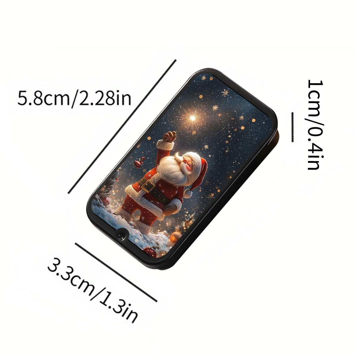 TEMU 1pc, Starry Night Santa Claus Pattern Matchbox | Christmas | Christmas Tree | Santa Claus | Creative | Match Container I Matchbox Set I Match