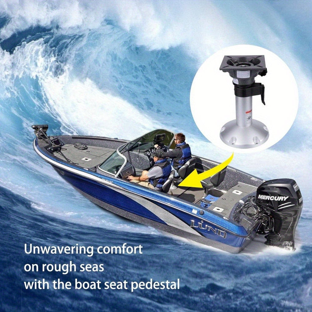 Adjustable Height Locking Boat Seat Pedestals, Aluminum Alloy