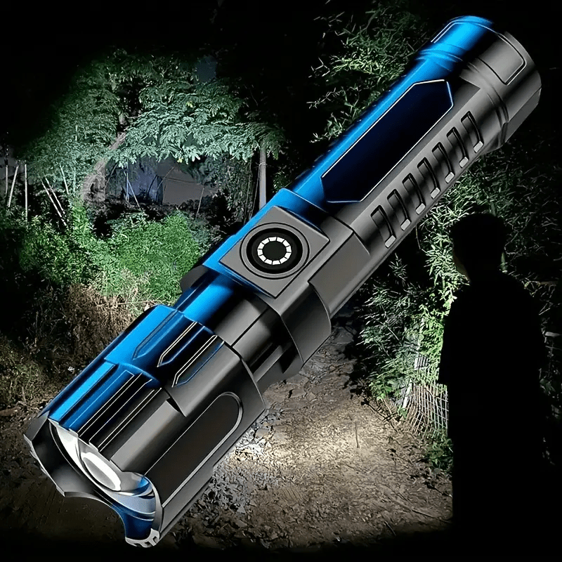 item picture An Ultra-bright LED Flashlight, High-lumen Tactical Flashlight with 3 Adjustable Modes and Zoom Function, Portable Camping Flashlight, Suitable for Outdoor Hiking and Home Emergencies, Built-in Lithium Battery, IP65