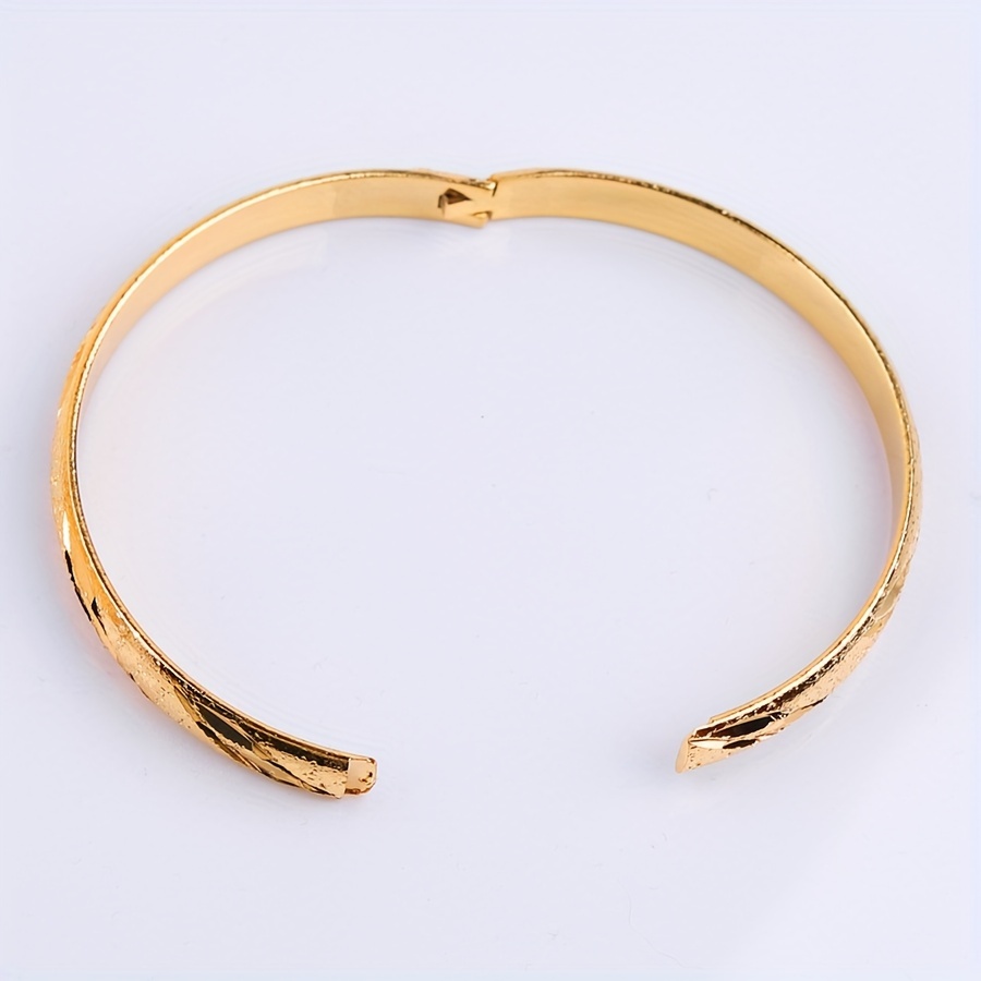 6pcs 18K Gold-Plated Copper Bracelet Set for Women