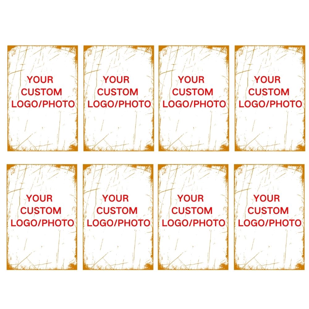 TEMU 2d Flat, 2d Flat 8pcs Custom Metal Sign With Your Own Image/logo/text, Personalized Vintage Style Retro Sign Custom Sign For Wall Outdoor,