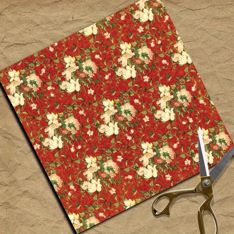 

15sheets Large Size Retro Japanese Material Paper Retro Journal Decoration Diy Tools Stationery Arts Crafts