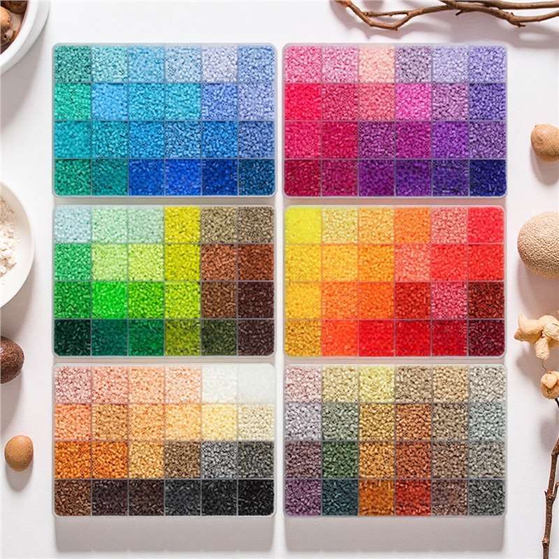 Image of 2.6mm Diy Bead Box Set, 6 Boxes Total 144 Colors 72000pcs Loose Beads, Handmade Accessories Supplies For Desktop Decor, Bag Charms& Handicraft Making