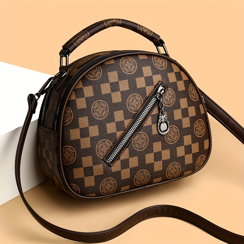 Women's Crossbody Bag Double Zipper Compartments Casual Mini