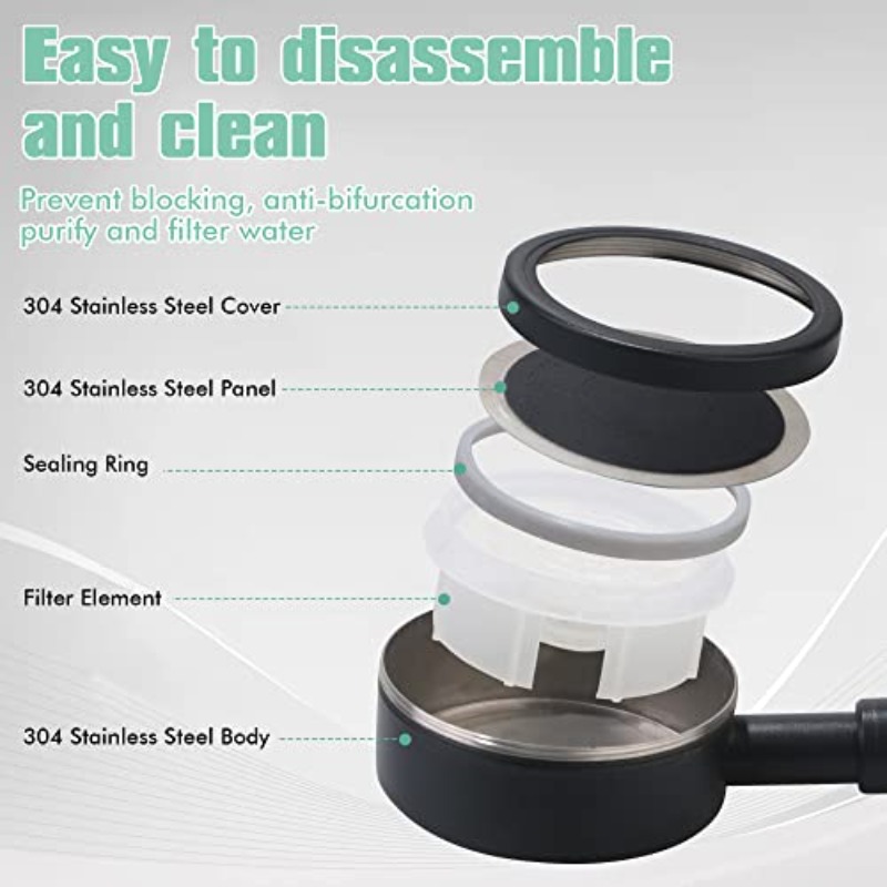Complete Metal Handheld Shower Head with Filter