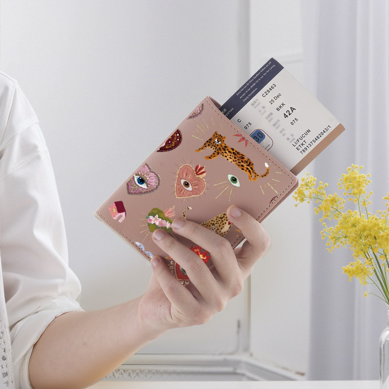 TEMU 1 porte-passeport de voyage, portable avec plusieurs emplacements pour cartes, étui de passeport, étui pour documents, accessoire de voyage,