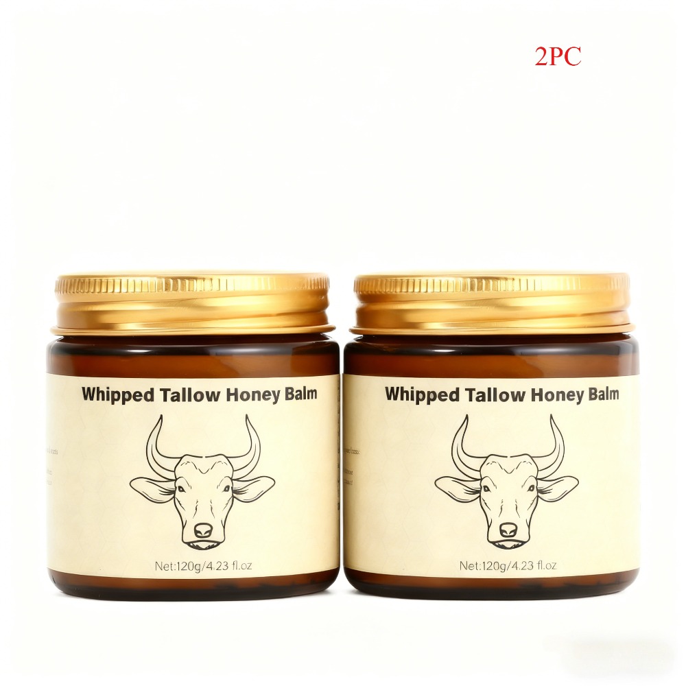 TEMU 2-pack Grass-fed Beef Cream - Natural Hair And Body Moisturizer, Face And Body Moisturizer, For Hydration, Safe For , Fast-absorbing Formula,