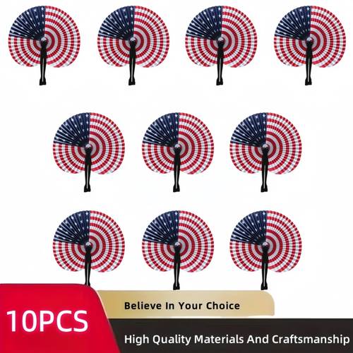 1piece 10pcs folding paper fans decorations for the 250th anniversary of the united states festive handmade props ideal gifts for summer