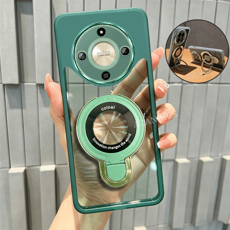 TEMU Custodia per telefono: Custodia ACANRIES per Huawei Honor Lite/ X9D 5G con supporto pieghevole magnetico per e , cover posteriore in TPU con