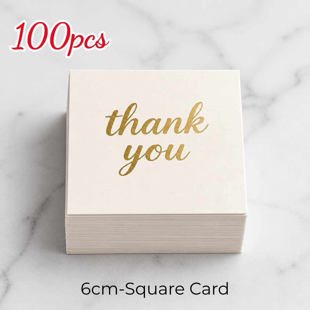 TEMU Personalized Custom Square Thank You Card, Elegant Minimalist Line Art, Custom Logo , Creamy Style, Business Event Client Appreciation Card,