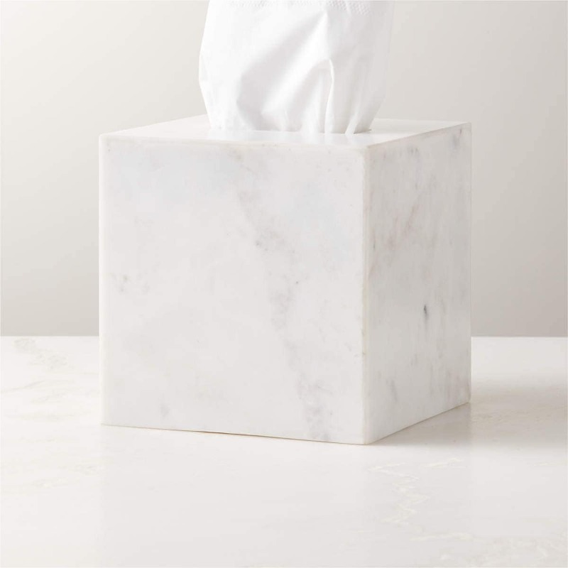1pc extra large tissue box holder with   - heavy-duty natural marble construction, removable lid & acrylic base - modern bathroom, living room, office decor - luxury napkin dispenser for marble countertops - easy-  (5.6” wide square base) - elegant   tissue dispenser for bathroom, bedroom, or toilet - durable & sophisticated design, tissue holder bathroom Product details 0
