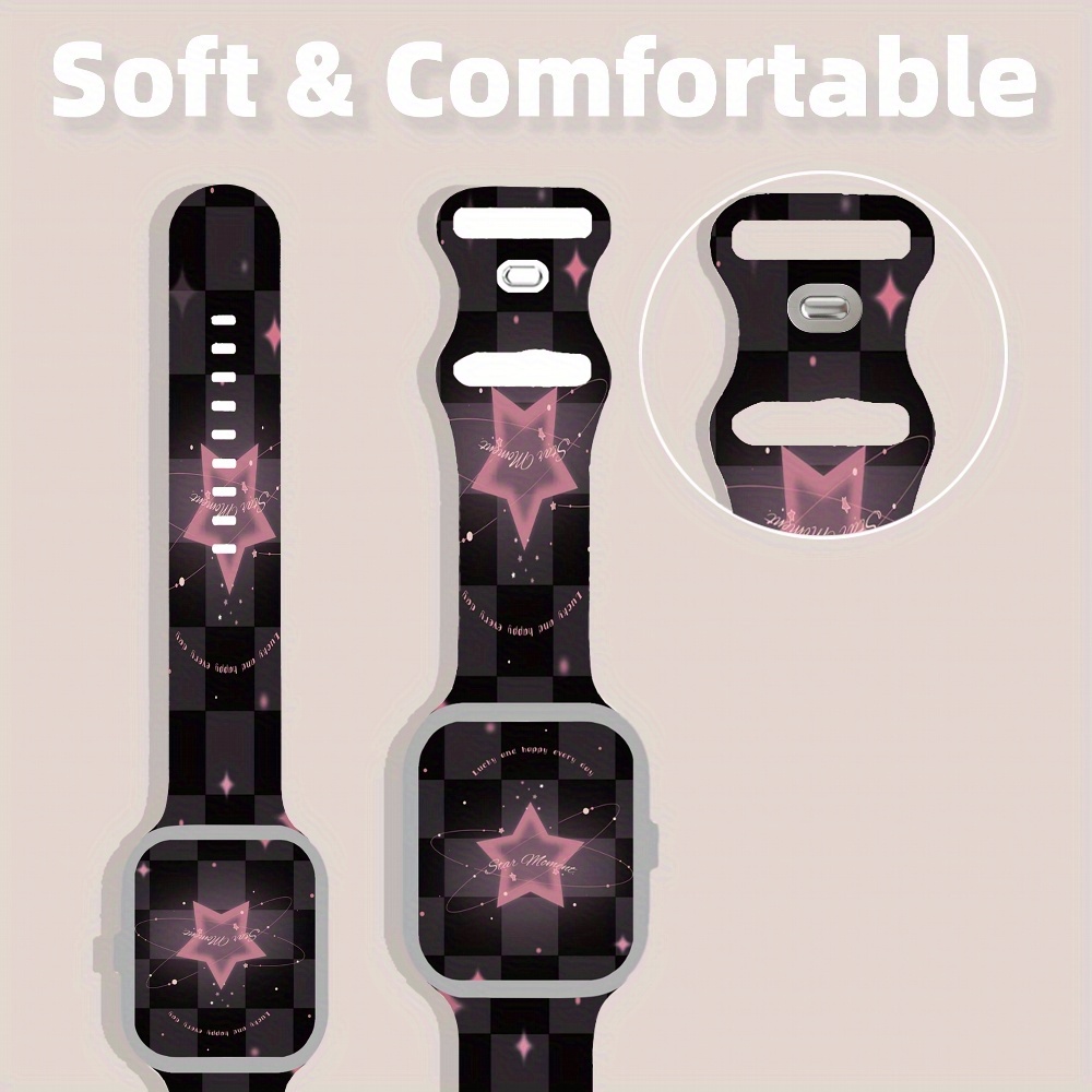 Lucky Star & Checkered Pattern Gift Set for iPhone and iWatch
