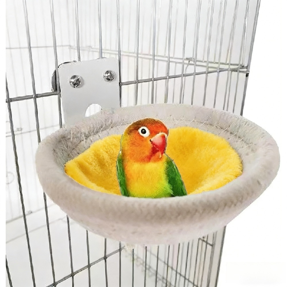 E-shop Handgewebtes Vogelnest für Papageien & Kleintiere - Tigerhaut & Pfingstrose Xuan , Warmes Kälteschutz-Hängezubehör, Nistspielzeug für Haustiere