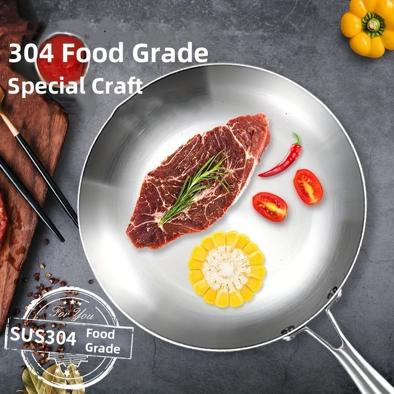 premium 304 stainless steel frying pan nonstick   cookware for gas induction stoves   steak more details 0