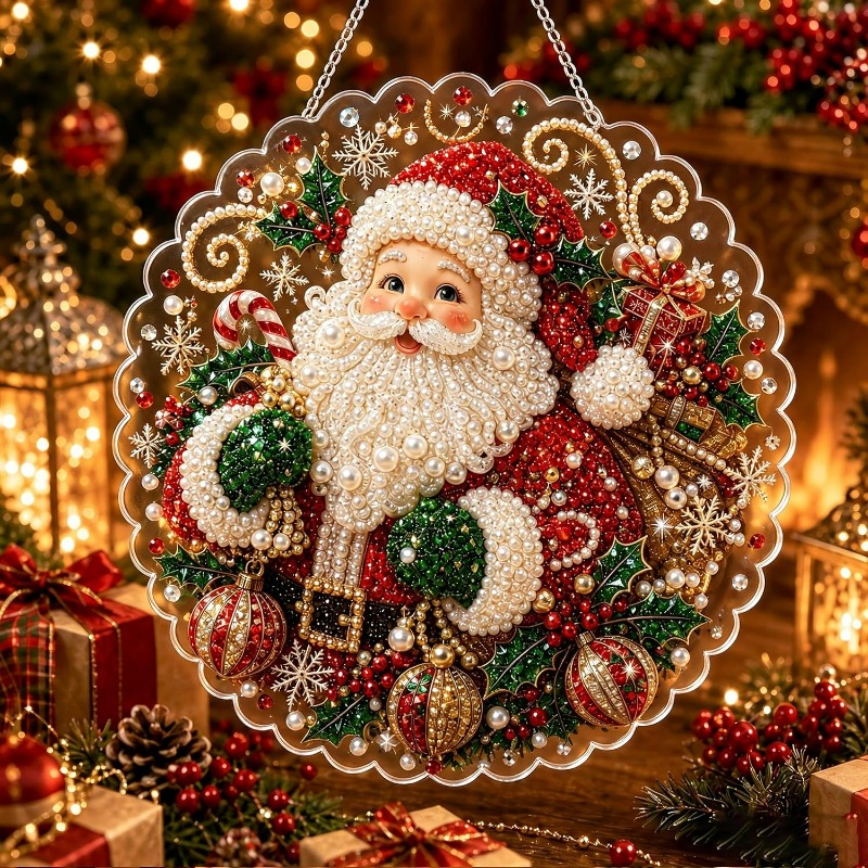 TEMU 8-inch Christmas Art Kit (adult) Light-absorbing Board, Mixed Sizes, Christmas Decoration, Holiday Gift