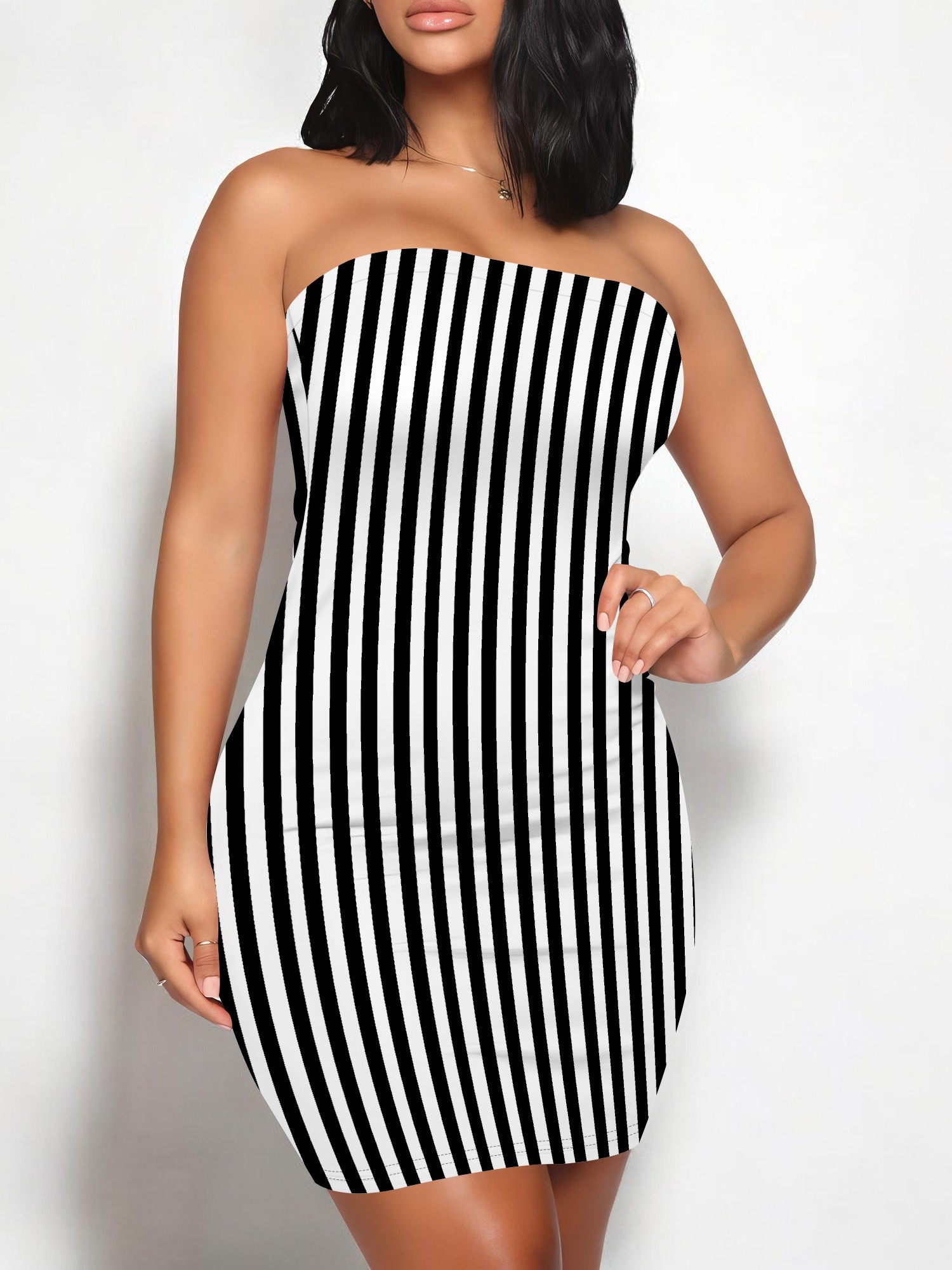 black and white striped dress sold on Temu United States black and white striped dress sold on Temu United States