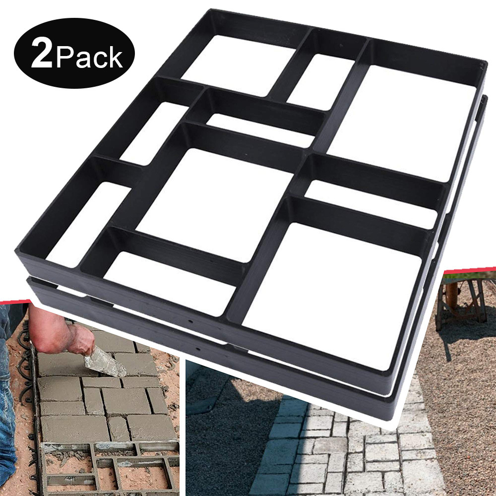 2pcs Plastic Paving Molds | 40cm*45cm Cement Mold Suitable For , , , , Picnic Areas And Other Outdoor Decorations