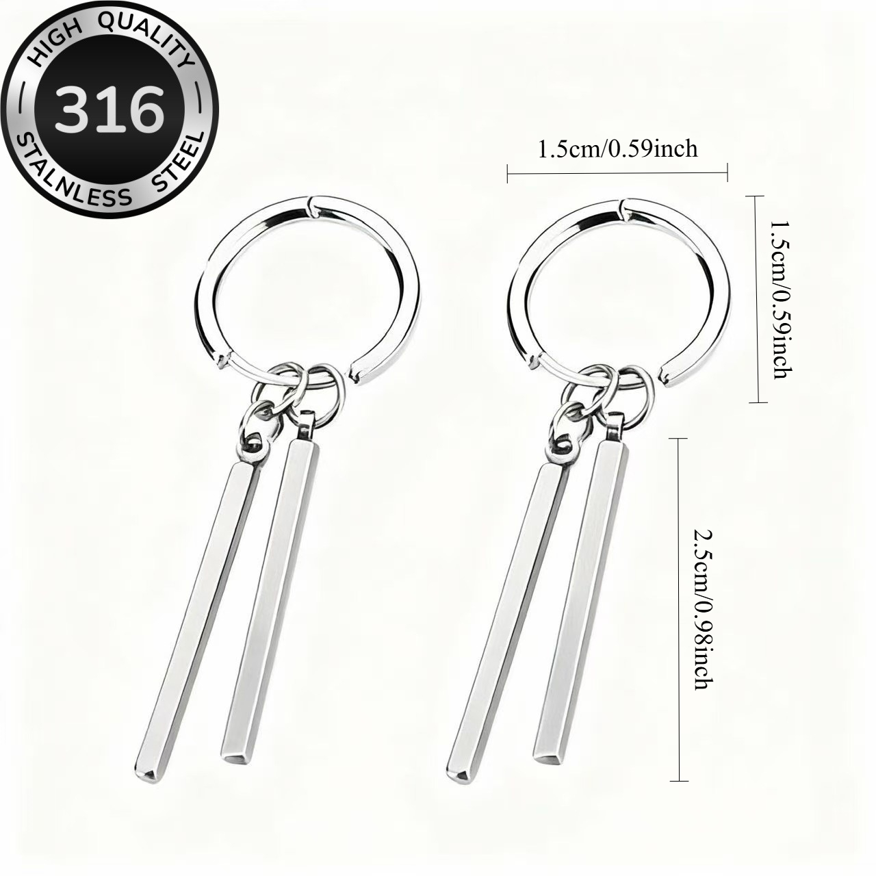 TEMU High Quality Hypoallergenic Steel Polished Hoop Earrings For Women, Wear Fade Resistant, Minimalist Cold Style For Casual Commute Vacation