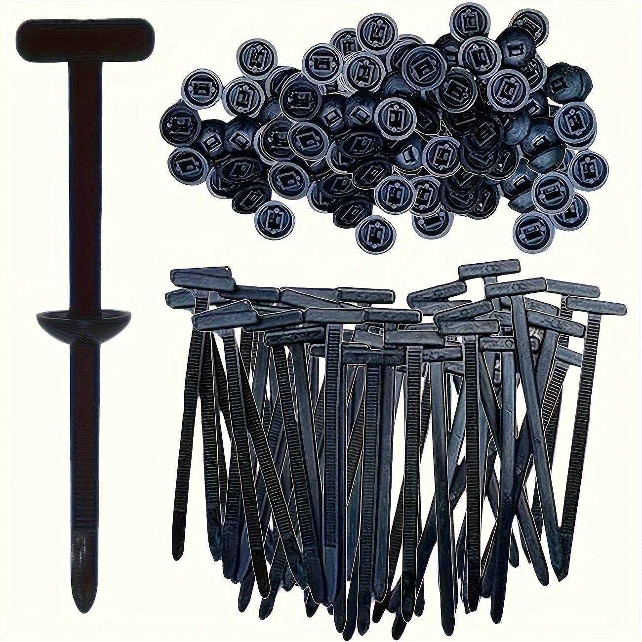500 nylon   ties black with zipper pull multi functional self locking durable and sturdy suitable for automotive repair   outdoor   and industrial material handling