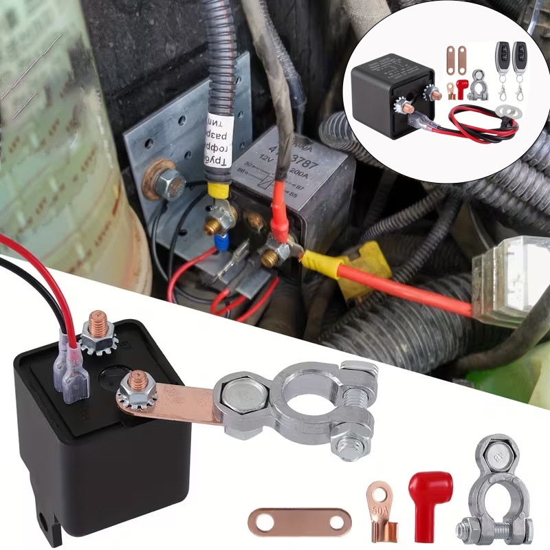 Remote Disconnect Switch 12v Battery Kill Switch For Car, Upgraded Remote Control Battery Negative Cut Off Switch Anti-theft For Truck, Rv