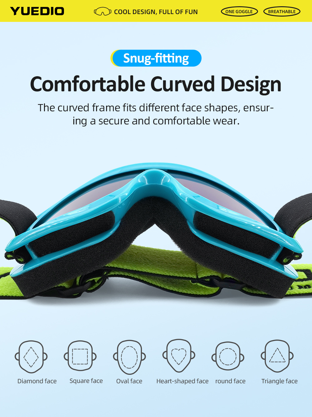 Kids Ski Goggles Youth Snowboard Goggles Childrens Snow Glasses Winter Sports Eyewear TPU Frame PC Lens