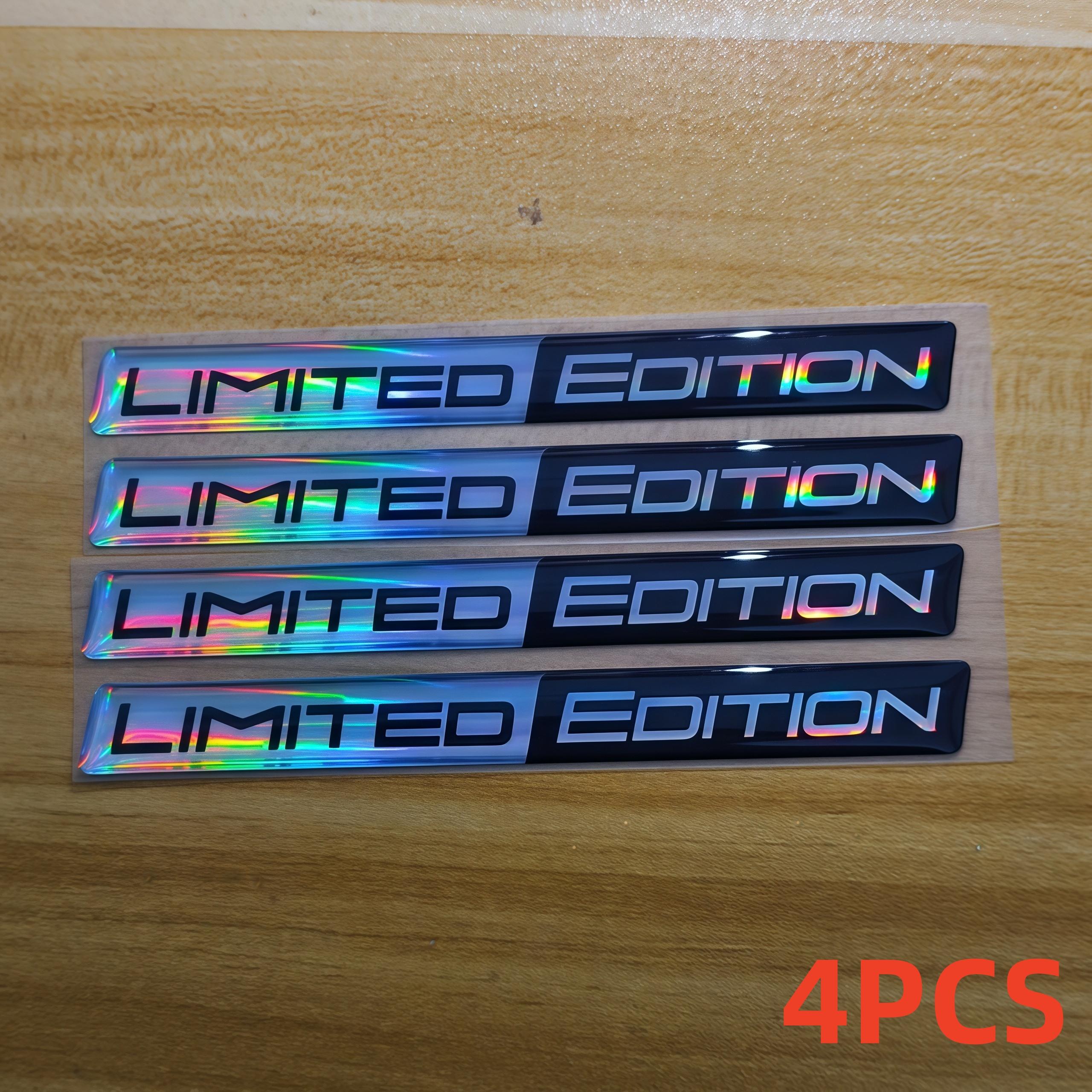 TEMU 4 pegatinas de 3D de edición para carrocería de coche, decoraciones de logotipo para placa de ala de maletero, aptas para coches, motocicletas y