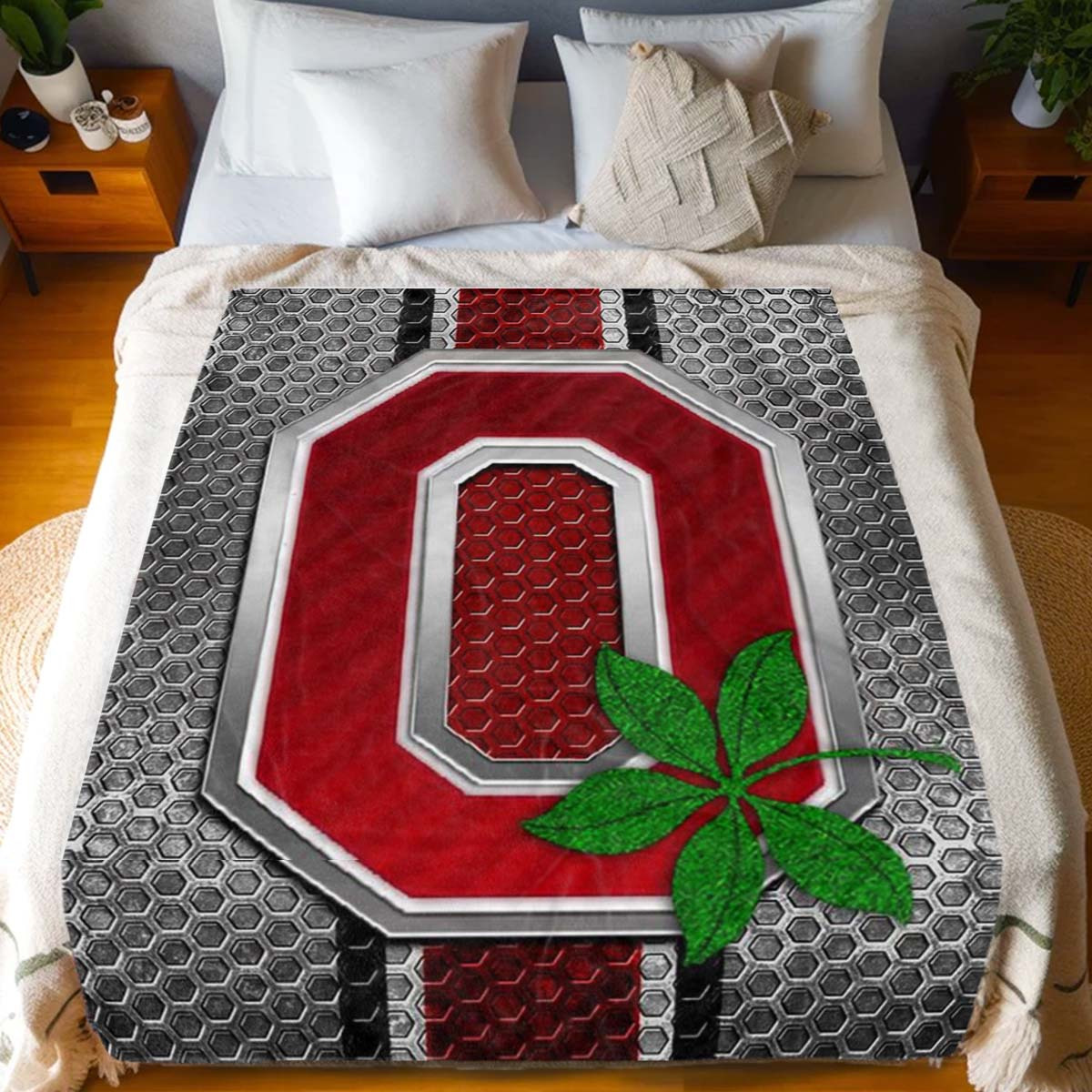 

Ohio State Fleece Throw Blanket - Soft, Cozy & Warm Flannel With Creative Patterns - All , Ideal Gift For Birthdays & Friends