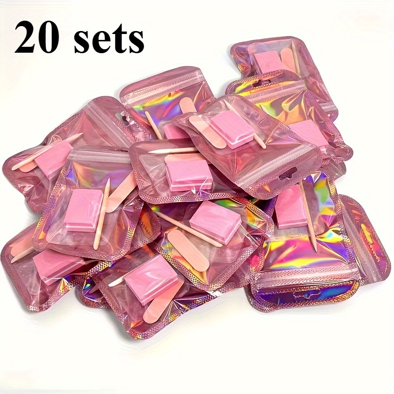Temu – TEMU 60pcs/20 Sets Of Nail Art Kits, Mini Nail Files, Polishing Pads And Sticks – , Suitable For Polishing And Nail Care