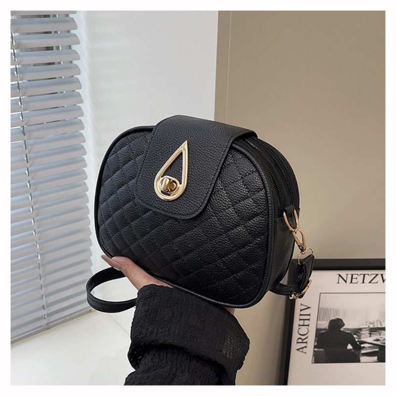2026 Quilted Small Square Bag Soft Fashion Versatile Crossbody Trendy Three-layer Commuter Shoulder Bag