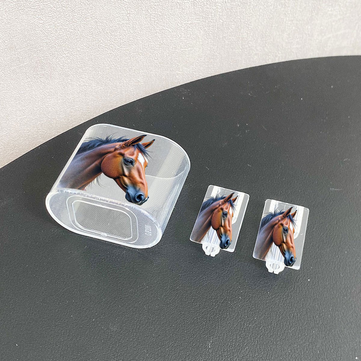 TEMU O0106 Horse Pattern Eu Standard 20w Transparent Charger Protective Case For Iphone, Eu Standard Charger Protective Case For Iphone 13/14/15, 20w