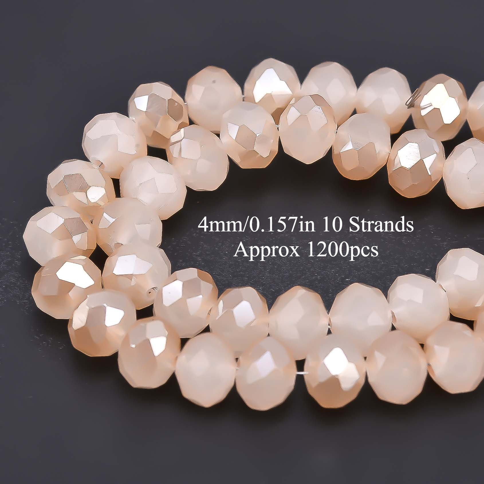 TEMU Perline da 10 in vetro intarsiato austriaco con perline sciolte distanziatrici per creazione di gioielli, accessori per braccialetti fai da te
