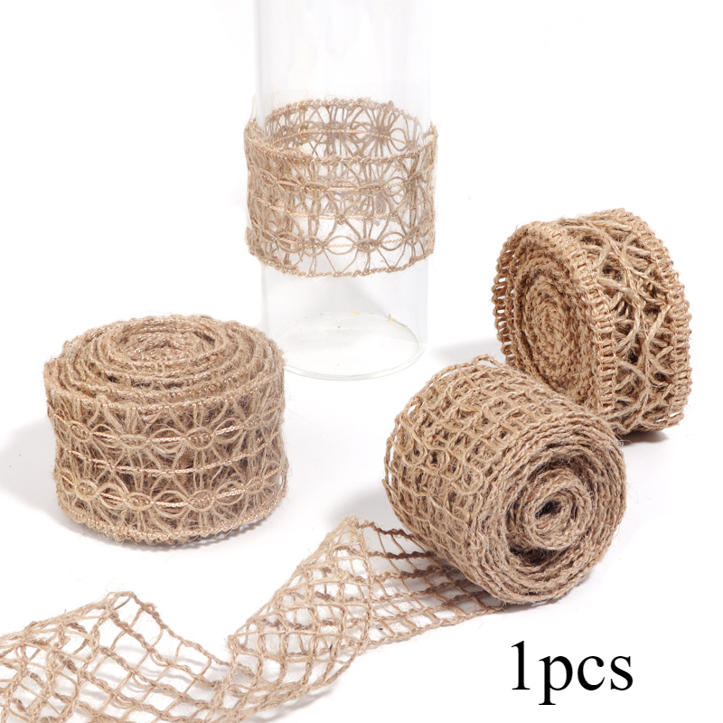1 Roll 1 Meter Natural Linen Woven Ribbon, 42 Mm (39.37 Inches) Wide - High-quality Rustic Style Texture, Suitable For Crafts, Home Decoration And Party Embellishments, Craft Ribbon