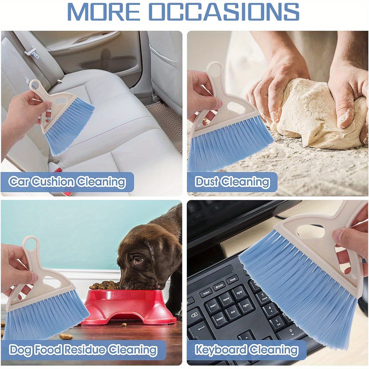 compact   broom and dustpan set with soft bristles - portable tabletop cleaning kit for kitchen, bathroom, living room, and bedroom - ideal for crumb sweeping and dust removal, kitchen cleaning essentials|compact cleaning kit|durable cleaning tools, broom and dustpan set Product details 0