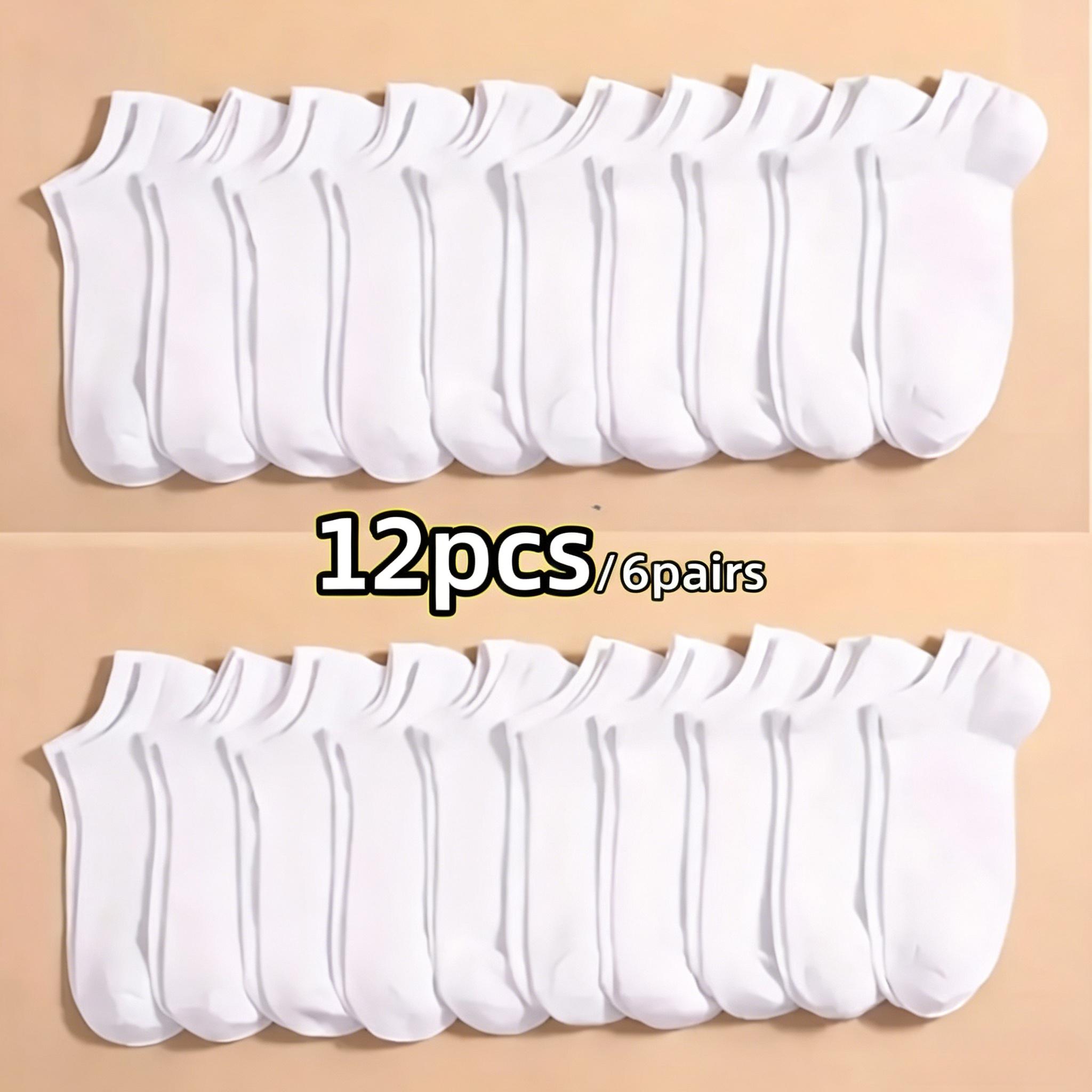 12pcs/6pairs Of Summer Universal Solid Color Low-cut Invisible Socks, Random Colors, Breathable And Sweat-absorbent, Comfortable And Non-slip, Essential For Casual And Fitness Use