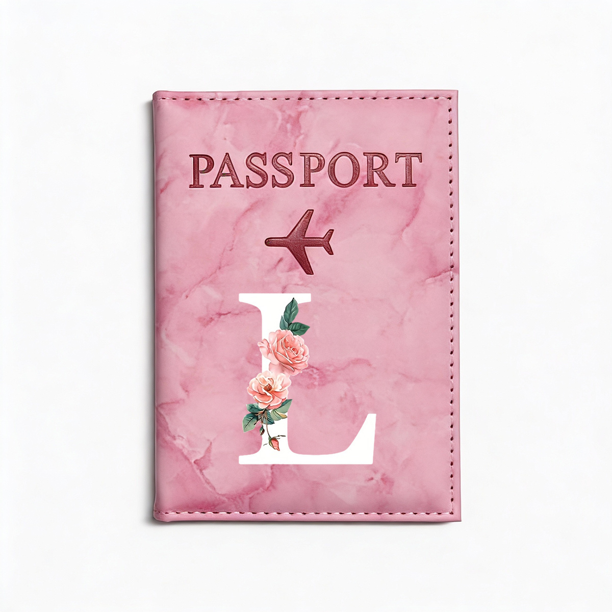 TEMU 1pc Letter Initial Travel Passport Cover Passport Holder Card Case Id And Document Passport Holder A-z Letter Print Open Closure Great For
